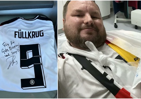 Almaniya millisinin hücumçusu qolunu sındırdığı azarkeşdən üzr istəyib