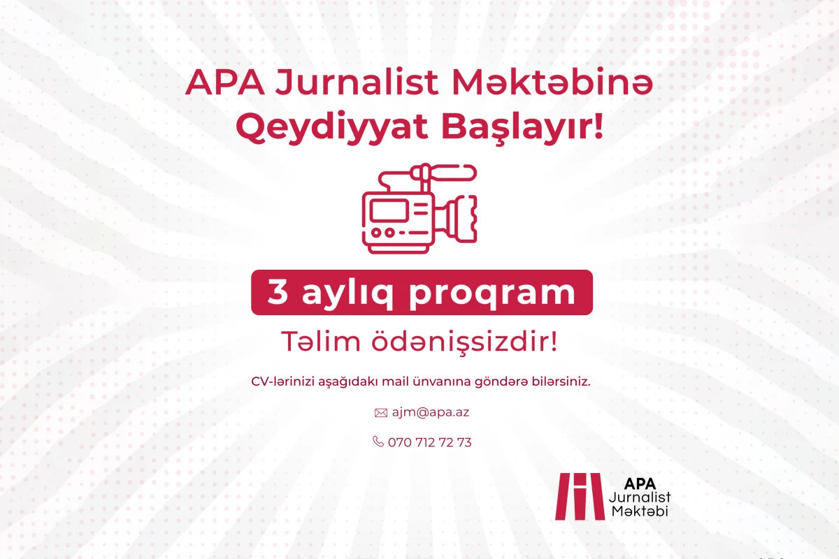 APA Jurnalist Məktəbi növbəti təlimlərə qəbul elan edir