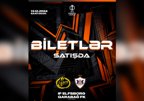 Avropa Liqası: "Qarabağ"ın səfər oyununa qonaq azarkeşlər üçün biletlər satışa çıxarılır