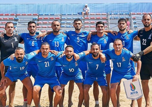 Avropa Oyunları: Azərbaycanın çimərlik futbolu yığması Ukraynaya qalib gəlib