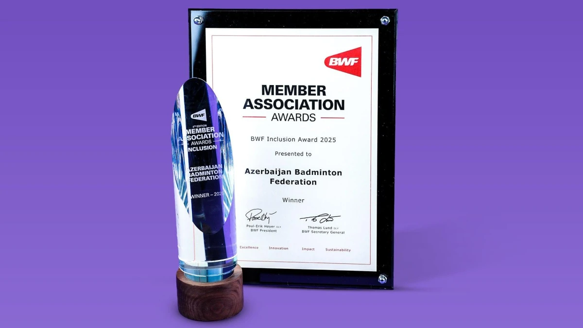 Azərbaycan Badminton Federasiyası mükafata layiq görülüb