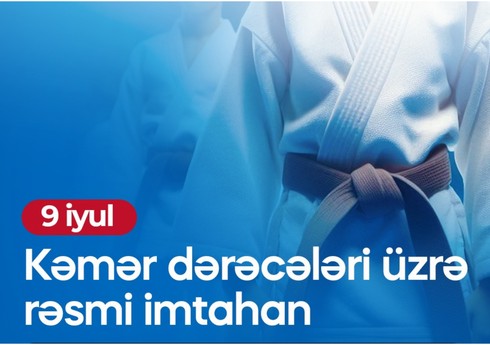 Azərbaycan Cüdo Federasiyası kəmər dərəcələri üzrə imtahan keçirəcək