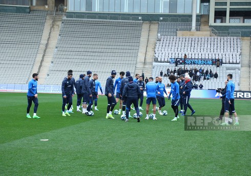 Azərbaycan millisinin Tofiq Bəhramov adına Respublika stadionunda açıq məşqi keçirilib
