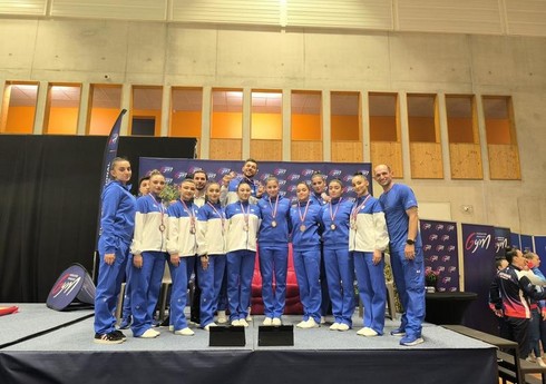 Azərbaycanın aerobika gimnastları Fransada medallar qazanıblar