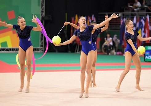 Azərbaycanın bədii gimnastika komandası Avropa Kubokunda gümüş medal qazanıb