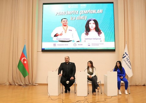 Azərbaycanın paralimpiya çempionları ilə görüş keçirilib