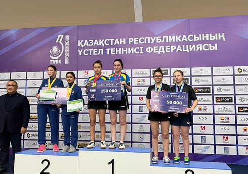 Azərbaycanın stolüstü tennisçiləri Qazaxıstanda qızıl medal qazanıblar