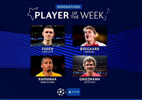 Çempionlar Liqasında həftənin futbolçusu adına namizədlər müəyyənləşib