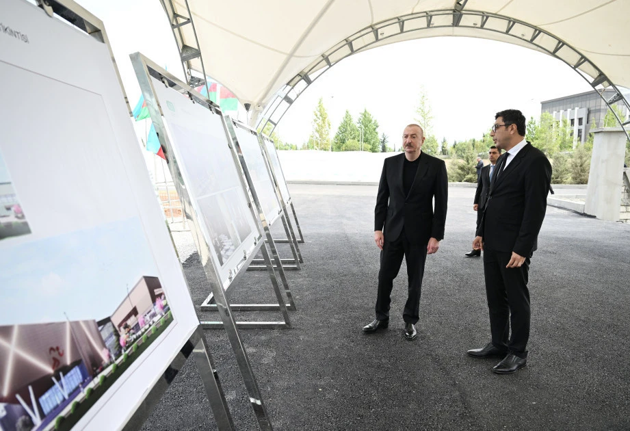 İlham Əliyev Yevlax Olimpiya İdman Kompleksində görülmüş işlərlə tanış olub - YENİLƏNİB