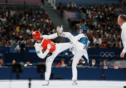 Paris-2024: Azərbaycan taekvondoçusu qələbə qazanıb