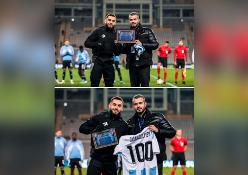 "Qarabağ"ın heyətində 100-cü Premyer Liqa oyununu keçirən futbolçuya hədiyyə verilib