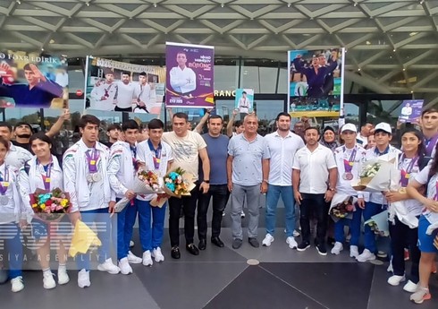 Sloveniyada möhtəşəm nəticə əldə edən Azərbaycan cüdoçuları Vətənə qayıdıblar