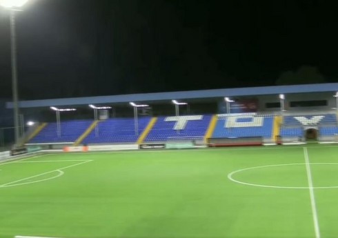 Tovuz şəhər stadionunda işıqlandırma sisteminin quraşdırılması başa çatıb