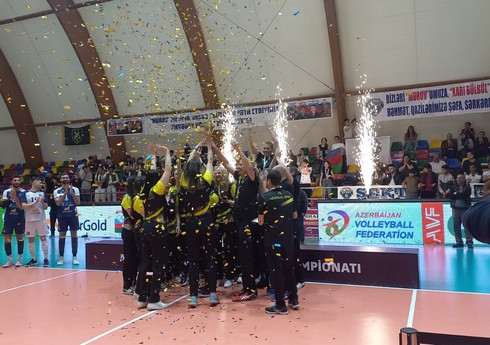 Voleybol üzrə Azərbaycan Yüksək Liqalarının qalibləri mükafatlandırılıb