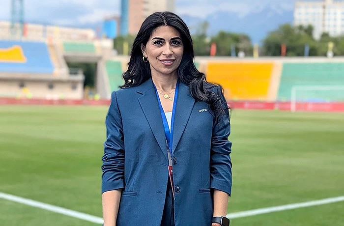 Zümrüd Ağayeva UEFA Millətlər Liqası oyununda